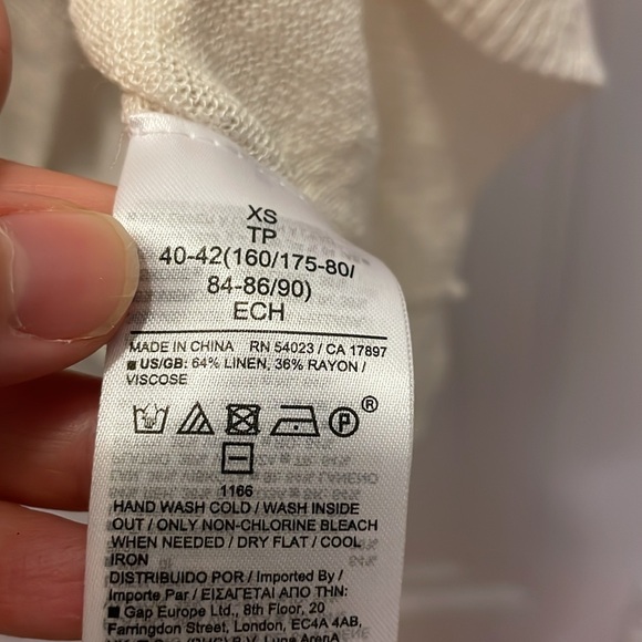 NWOT! Banana Republic Fern linen cream short sleeve sweater - Picture 7 of 7